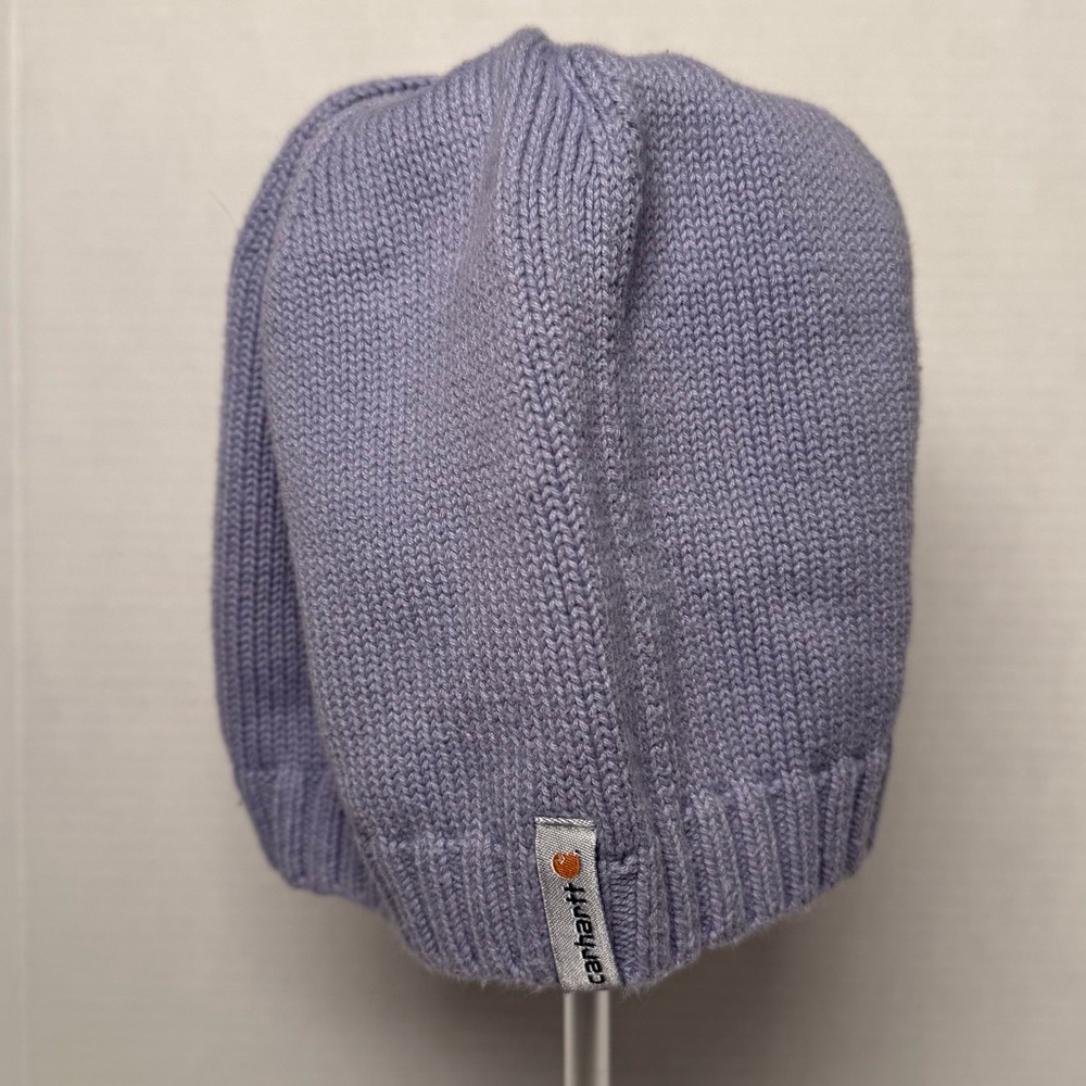 Carhartt Women's Light Blue/Purple 100% Cotton Knit Beanie Skull Cap Outdoor - Picture 9 of 13